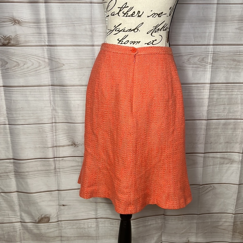 LeSuit Flared Pencil Skirt - Coral Mango Textured skirt -Women’s Skirt - 10P -A7 - Picture 5 of 8